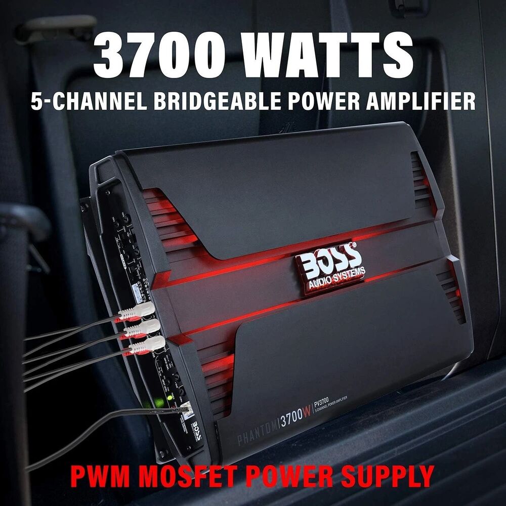 BOSS Audio Systems PV3700 5 Channel Car Stereo Amplifier - 3700 Watts Full Range